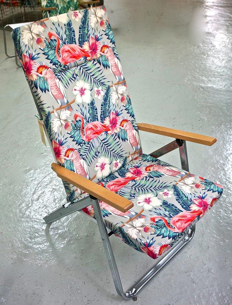 sillón alto reclinable flamingos